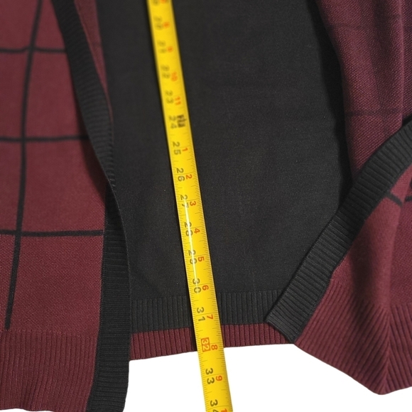 Nina Leonard women's  Dress/Cardigan  in Deep Wine/Black Medium  NWT - Picture 6 of 12